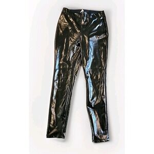NWT EXPRESS Patent Faux Leather Leggings Pants Black Shiny Rockstar Medium
